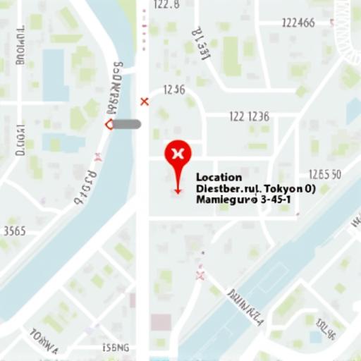 東京都目黒区上目黒のオフィス所在地を示す地図